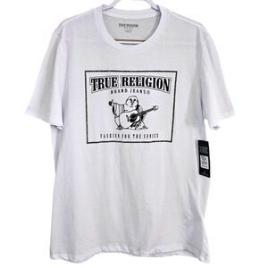True Religion Optic White Boyfriend Tee
